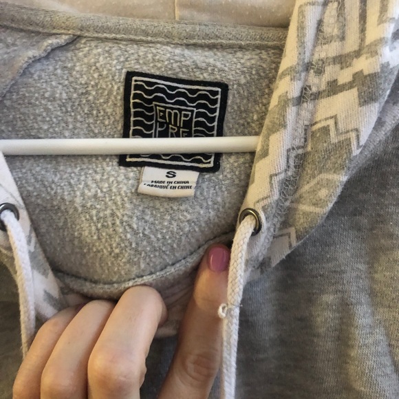 Grey Aztec Pocket Sweatshirt - Picture 2 of 3